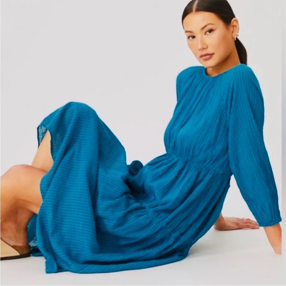 NWT Anthropologie Sundry Teal Midi Dress